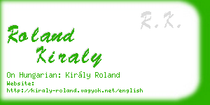 roland kiraly business card